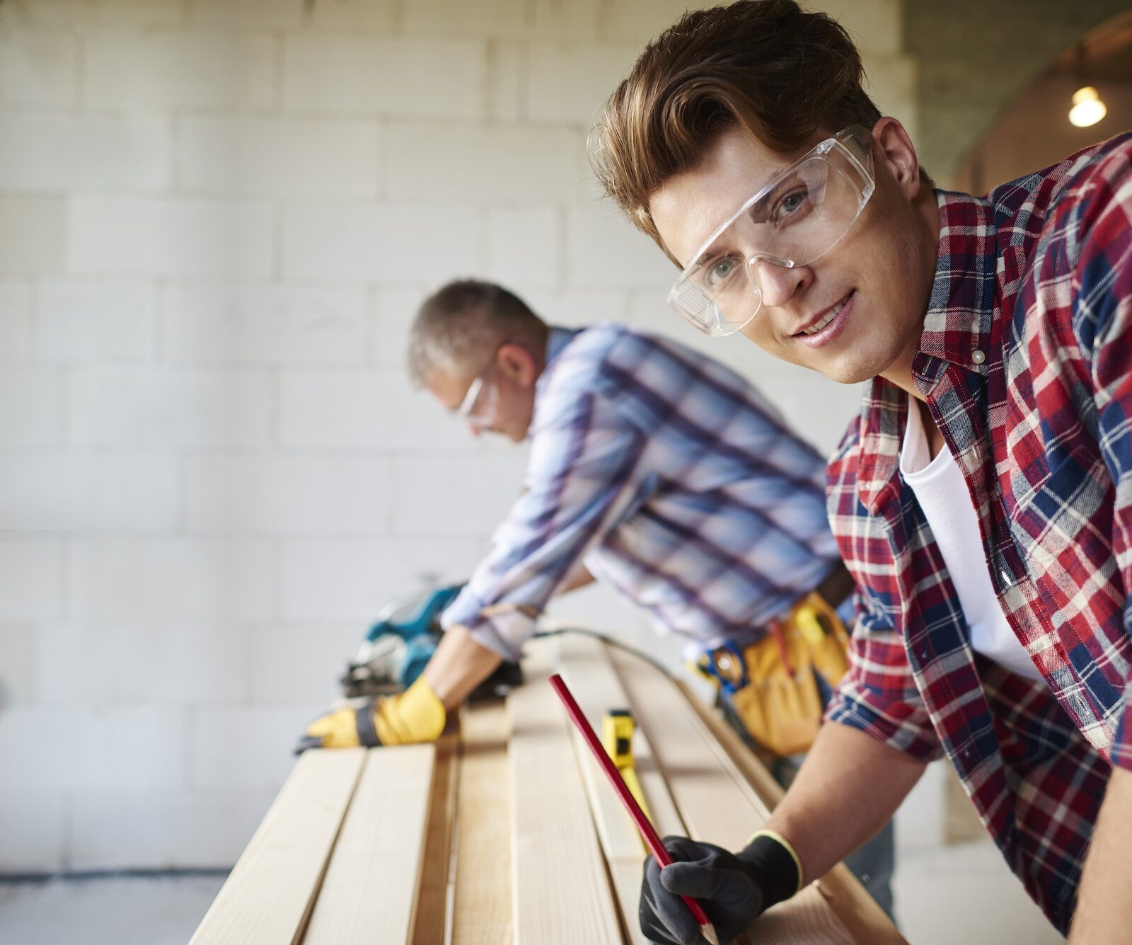 Another snapshot of hard working carpenters